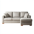 Sofa z funkcją spania w jasnoszarym materiale - 200 x 90 x 85
