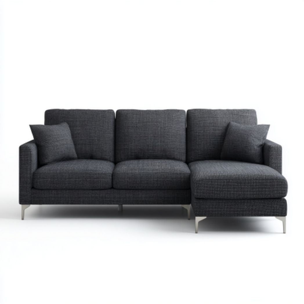 Sofa z tkaniny do salonu z oparciem i podłokietnikami - 200 x 90 x 85
