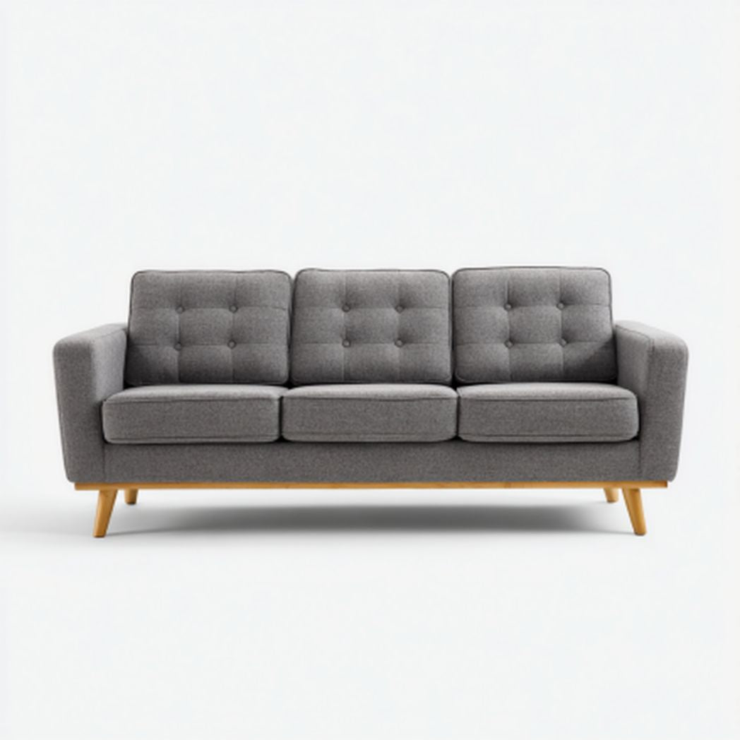 Sofa trzyosobowa do salonu z tkaniny poliester - 200 x 85 x 80