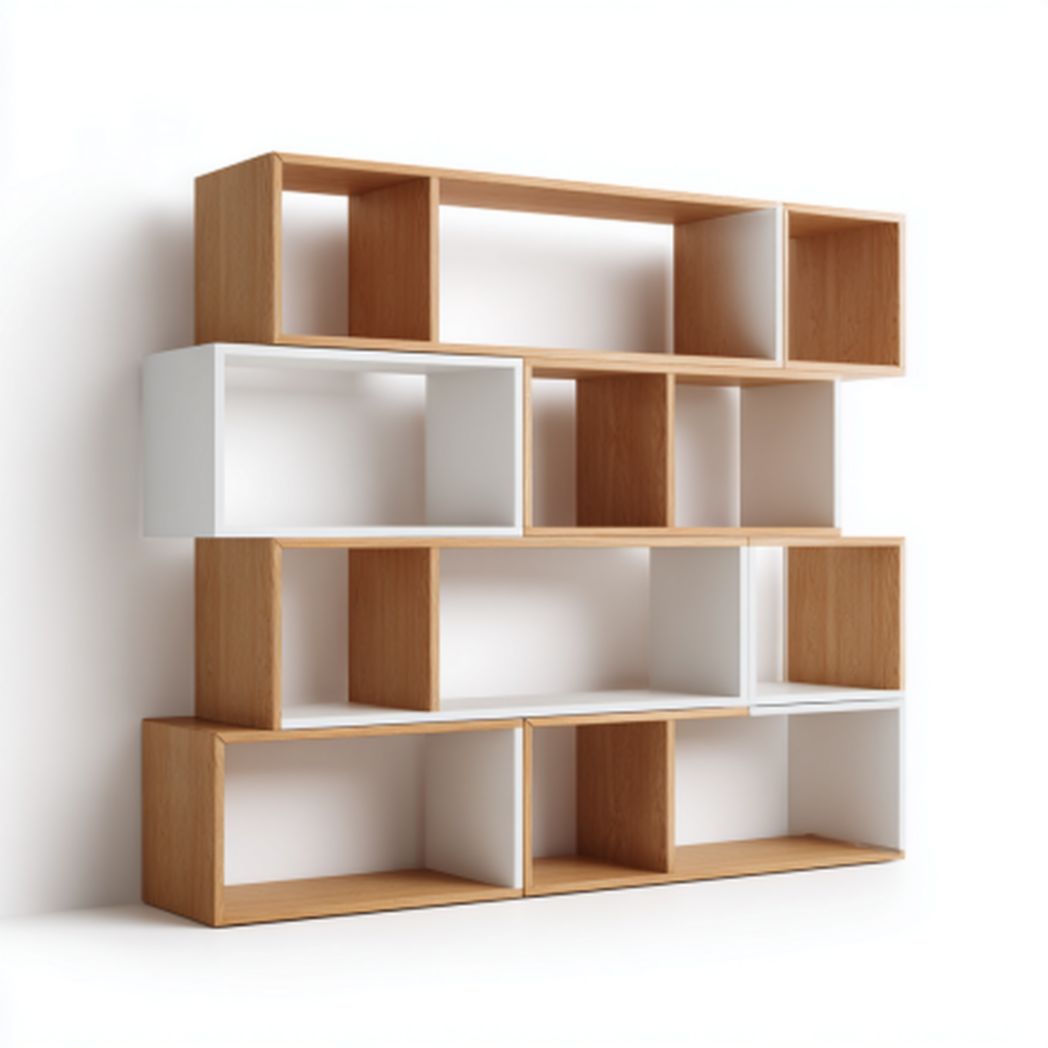 Regał modułowy do przechowywania w biurze z płyty MDF - 240 x 120 x 30
