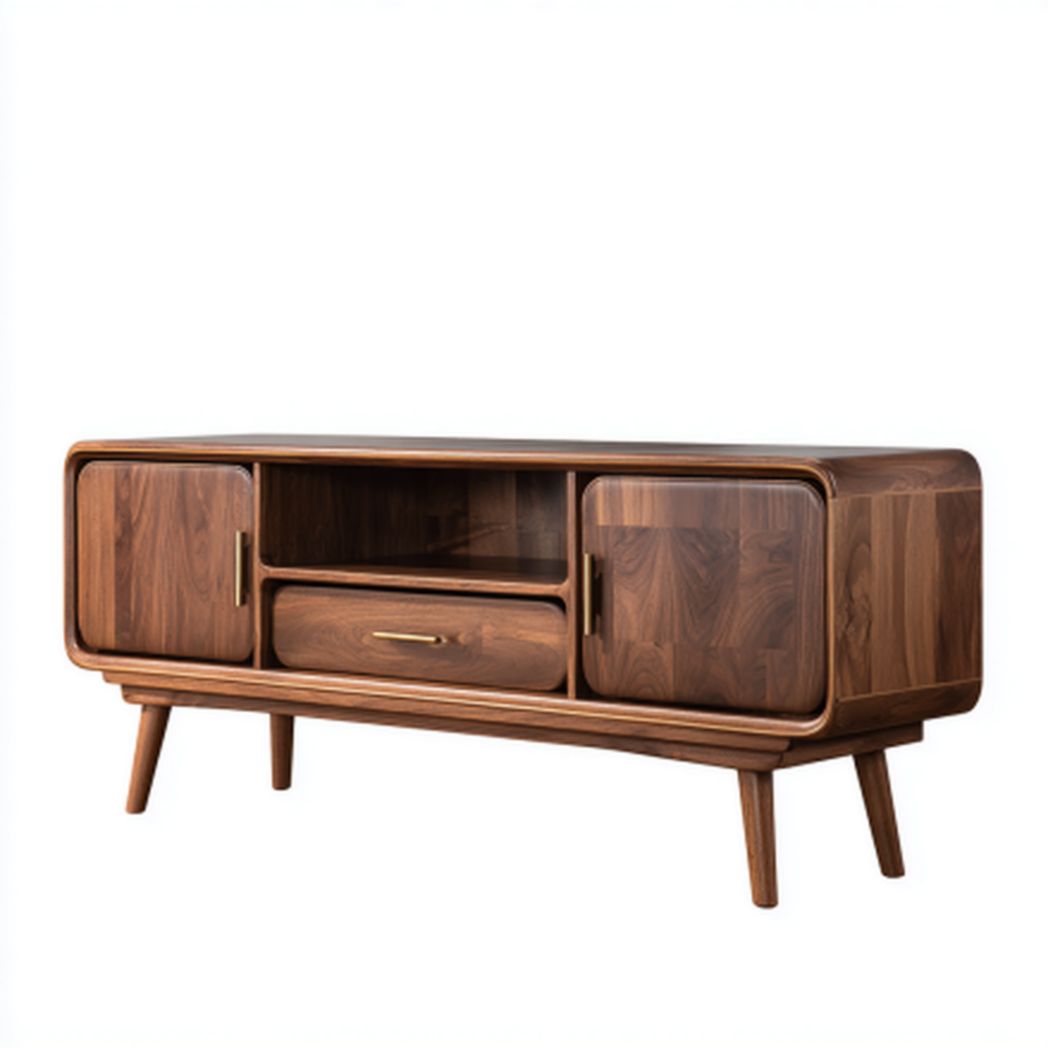 Stolik kawowy z drewna orzechowego do salonu - 150 x 40 x 50